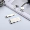 imageORAZIO 4 PCS Initial Cufflinks and Tie Clips for Men Stainless Steel Personalized Engraved Cuff Links and Tie Bar Money Clip Set Alphabet Letter AZ with Gift Box for Father HusbandLetterBSilver Tone