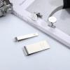 imageORAZIO 4 PCS Initial Cufflinks and Tie Clips for Men Stainless Steel Personalized Engraved Cuff Links and Tie Bar Money Clip Set Alphabet Letter AZ with Gift Box for Father HusbandLetterRSilver Tone