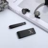 imageORAZIO 4 PCS Initial Cufflinks and Tie Clips for Men Stainless Steel Personalized Engraved Cuff Links and Tie Bar Money Clip Set Alphabet Letter AZ with Gift Box for Father HusbandLetterXBlack Tone