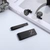 imageORAZIO 4 PCS Initial Cufflinks and Tie Clips for Men Stainless Steel Personalized Engraved Cuff Links and Tie Bar Money Clip Set Alphabet Letter AZ with Gift Box for Father HusbandLetterZBlack Tone