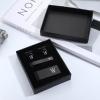 imageORAZIO 4 PCS Initial Cufflinks and Tie Clips for Men Stainless Steel Personalized Engraved Cuff Links and Tie Bar Money Clip Set Alphabet Letter AZ with Gift Box for Father HusbandLetterJBlack Tone