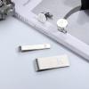 imageORAZIO 4 PCS Initial Cufflinks and Tie Clips for Men Stainless Steel Personalized Engraved Cuff Links and Tie Bar Money Clip Set Alphabet Letter AZ with Gift Box for Father HusbandLetterKSilver Tone
