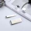imageORAZIO 4 PCS Initial Cufflinks and Tie Clips for Men Stainless Steel Personalized Engraved Cuff Links and Tie Bar Money Clip Set Alphabet Letter AZ with Gift Box for Father HusbandLetterQSilver Tone
