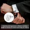 imageORAZIO 4 PCS Initial Cufflinks and Tie Clips for Men Stainless Steel Personalized Engraved Cuff Links and Tie Bar Money Clip Set Alphabet Letter AZ with Gift Box for Father HusbandLetterASilver Tone