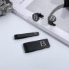 imageORAZIO 4 PCS Initial Cufflinks and Tie Clips for Men Stainless Steel Personalized Engraved Cuff Links and Tie Bar Money Clip Set Alphabet Letter AZ with Gift Box for Father HusbandLetterBBlack Tone