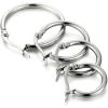 imageORAZIO 4 Pairs Stainless Steel Hoop Earrings Set Cute Huggie Earrings for Women10MM20MMA Silvertone 4 pairs