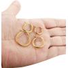 imageORAZIO 4 Pairs Stainless Steel Hoop Earrings Set Cute Huggie Earrings for Women10MM20MMB Goldtone 4 pairs
