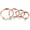 imageORAZIO 4 Pairs Stainless Steel Hoop Earrings Set Cute Huggie Earrings for Women10MM20MMC Rose gold 4 pairs