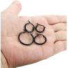 imageORAZIO 4 Pairs Stainless Steel Hoop Earrings Set Cute Huggie Earrings for Women10MM20MMD Blacktone 4 pairs