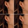 imageORAZIO 4 Pairs Stainless Steel Hoop Earrings Set Cute Huggie Earrings for Women10MM20MME Silvertone 4 pairs Goldtone 4 pairs