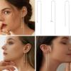imageORAZIO 6 Pairs Stainless Steel Chain Tassel Earrings for Women Lightweight Wave Threader Ball Dangle Drop Minimalist Chain Earrings SetASilvertone