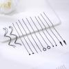 imageORAZIO 6 Pairs Stainless Steel Chain Tassel Earrings for Women Lightweight Wave Threader Ball Dangle Drop Minimalist Chain Earrings SetCBlacktone