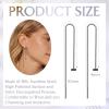 imageORAZIO 6 Pairs Stainless Steel Chain Tassel Earrings for Women Lightweight Wave Threader Ball Dangle Drop Minimalist Chain Earrings SetCBlacktone