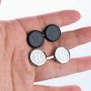 imageORAZIO Cufflinks For Men Engraved Initials Cufflinks Silver Black Set Stainless Steel Tuxedo Shirt Cuff Links Letter Alphabet AZ Gift With Box For WeddingDadGroomGroommenHusbandR