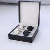 imageORAZIO Cufflinks For Men Engraved Initials Cufflinks Silver Black Set Stainless Steel Tuxedo Shirt Cuff Links Letter Alphabet AZ Gift With Box For WeddingDadGroomGroommenHusbandC
