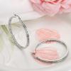 imageORAZIO Stainless Steel Women Hoop Earrings Cute Huggie Earrings Cubic Zirconia Inlaid 50MMFRainbow CZ