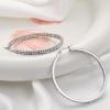 imageORAZIO Stainless Steel Women Hoop Earrings Cute Huggie Earrings Cubic Zirconia Inlaid 50MMFRainbow CZ