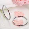 imageORAZIO Stainless Steel Women Hoop Earrings Cute Huggie Earrings Cubic Zirconia Inlaid 50MMIMultColors CZ