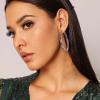 imageORAZIO Stainless Steel Women Hoop Earrings Cute Huggie Earrings Cubic Zirconia Inlaid 50MMIMultColors CZ