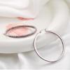 imageORAZIO Stainless Steel Women Hoop Earrings Cute Huggie Earrings Cubic Zirconia Inlaid 50MMKPink CZ