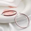 imageORAZIO Stainless Steel Women Hoop Earrings Cute Huggie Earrings Cubic Zirconia Inlaid 50MMLRed CZ