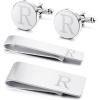 Letter-R-Silver Tone