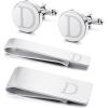 Letter-D-Silver Tone