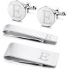 Letter-E-Silver Tone