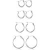 A: Silver-tone 4 pairs