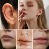 imageORAZIO 10Pcs 18G Nose Studs  316L Stainless Steel Stud Nose Rings for Women CZ Screwback Nose Piercings Cartilage Earrings Lip Rings Small Flatback Stud Earrings for Sensitive Ear Internally ThreadedB 18G Bar Length8mm03in