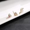 imageORAZIO 15Pcs Dangle Nose Rings for Women  Surgical Stainless Steel L Shaped Studs 20G Double Ring for Single Piercing  CZ Butterfly Hoops With Charm JewelryGold Tone