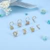 imageORAZIO 16Pcs Nose Rings  Womens Surgical Steel Nose Studs ampamp Hoops 20G L Shaped Corkscrew Gold SilverGold Tone