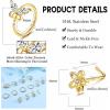 imageORAZIO 16Pcs Nose Rings  Womens Surgical Steel Nose Studs ampamp Hoops 20G L Shaped Corkscrew Gold SilverGold Tone