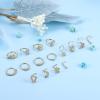 imageORAZIO 16Pcs Nose Rings  Womens Surgical Steel Nose Studs ampamp Hoops 20G L Shaped Corkscrew Gold SilverGold Tone