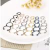 imageORAZIO 30PCS 16G Nose Septum Horseshoe Rings Stainless Steel Circular Barbells Cartilage Tragus Helix Eyebrow Lip Labret Nipple Ear Piercings Body Jewelry 6mm14mmA30PCS Mixed Color