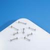 imageORAZIO 48 Pcs 18G Stainless Steel Nose Piercing Lip Rings Studs Ear Piercings 6mmA 4 pairs  612mm