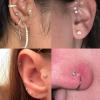 imageORAZIO 48 Pcs 18G Stainless Steel Nose Piercing Lip Rings Studs Ear Piercings 6mmB 4pcs  612mm