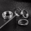 imageORAZIO 4Pcs Fidget Band Ring for Women Men Stainless Steel Anxiety Ring Spinner Interlocked Moon Star Ring Stress Relieving Wedding Promise Spinning Rings
