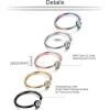 imageORAZIO 512Pcs 20G Stainless Steel Nose Ring Hoop CZ Body Ear Piercing 5 Mixed ColorsA5Pcs 20G Inner Diameter8mm