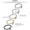imageORAZIO 512Pcs 20G Stainless Steel Nose Ring Hoop CZ Body Ear Piercing 5 Mixed ColorsB5Pcs 20G Inner Diameter10mm
