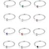 imageORAZIO 512Pcs 20G Stainless Steel Nose Ring Hoop CZ Body Ear Piercing 5 Mixed ColorsG12Pcs20G Inner Diameter8mm