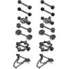 imageORAZIO 7 Pairs 14G Nipplerings for Women Stainless Steel Heart Shape CZ Tongue Nipple Rings Barbell Piercing Body JewelryBlack