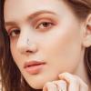 imageORAZIO 9 PCS Dangle Nose Rings  L Shaped for Women 20G Stainless Steel Nose Rings Studs with CZ Cross Crown Flower Heart Dangling Piercing JewelrySSilver Tone