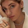 imageORAZIO 9 PCS Dangle Nose Rings  L Shaped for Women 20G Stainless Steel Nose Rings Studs with CZ Cross Crown Flower Heart Dangling Piercing JewelrySSilver Tone