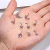imageORAZIO 9Pcs 20G Nose Rings Studs for Women Stainless Steel Nose Stud L Shaped Cute Dangle Nose Rings Butterfly Heart Star Feather Flower CZ L Shaped Nose Ring Studs Silver Dangling Nose Piercing JewerlyPink