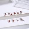 imageORAZIO 9Pcs 20G Nose Rings Studs for Women Stainless Steel Nose Stud L Shaped Cute Dangle Nose Rings Butterfly Heart Star Feather Flower CZ L Shaped Nose Ring Studs Silver Dangling Nose Piercing JewerlyRed