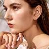 imageORAZIO 9Pcs 20G Nose Rings Studs for Women Stainless Steel Nose Stud L Shaped Cute Dangle Nose Rings Butterfly Heart Star Feather Flower CZ L Shaped Nose Ring Studs Silver Dangling Nose Piercing JewerlyColourful