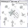 imageORAZIO 9Pcs 20G Nose Rings Studs for Women Stainless Steel Nose Stud L Shaped Cute Dangle Nose Rings Butterfly Heart Star Feather Flower CZ L Shaped Nose Ring Studs Silver Dangling Nose Piercing JewerlyAB