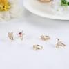 imageORAZIO 9pcs 20G Nose Rings Hoops for Women  Surgical Steel Paved CZ Cartilage Earring Hoop Cute Butterfly Flower Nose Piercing Jewelry  Silver Gold Black Rose GoldGold Tone