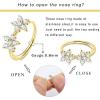 imageORAZIO 9pcs 20G Nose Rings Hoops for Women  Surgical Steel Paved CZ Cartilage Earring Hoop Cute Butterfly Flower Nose Piercing Jewelry  Silver Gold Black Rose GoldGold Tone